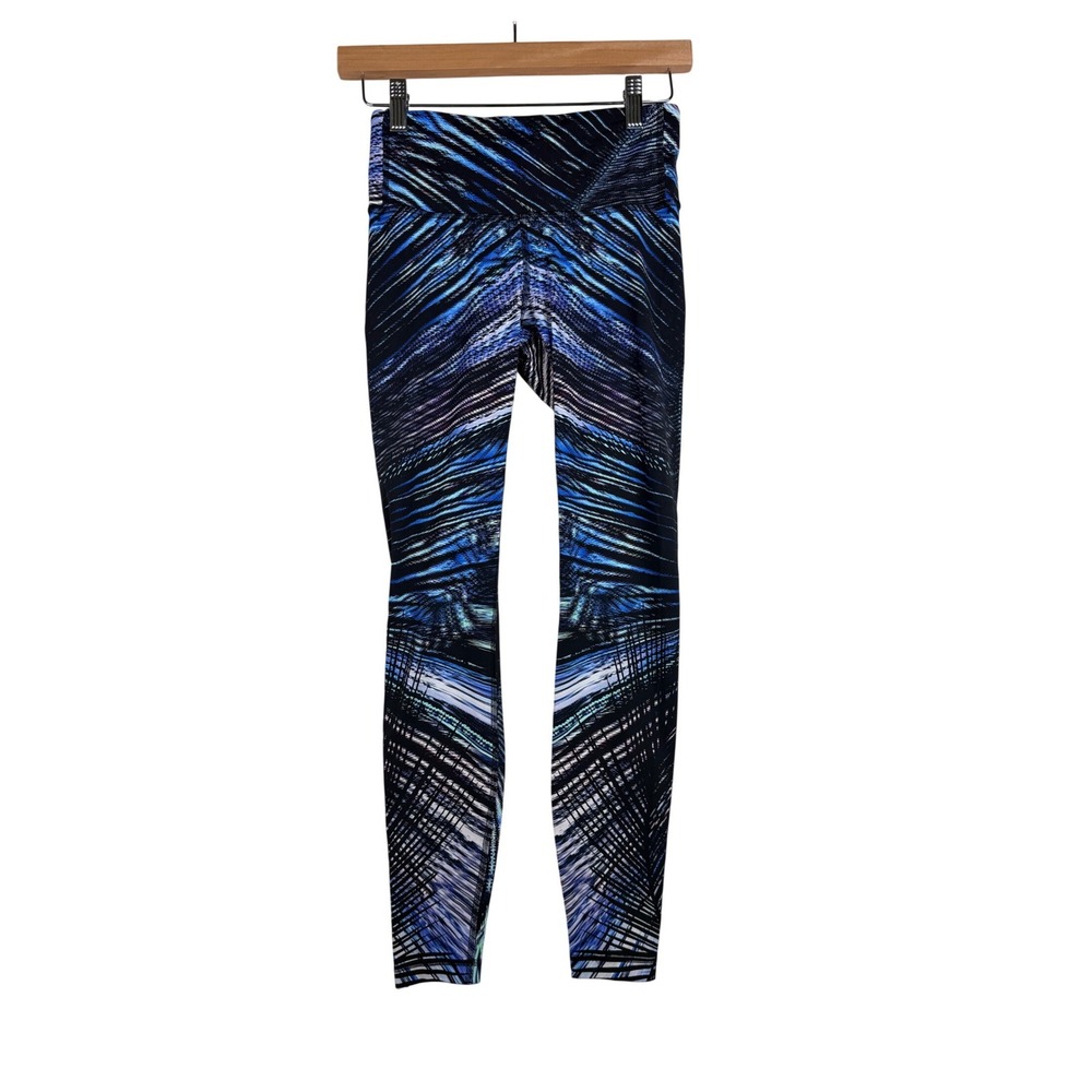 Lululemon TropSpeed Wunder Tight size 4 Black/Blue/Greenâ